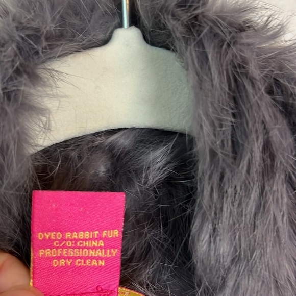 Catherine Catherine Makandrino Gray Rabbit Fur Sleeveless Vest Size L - Picture 6 of 6